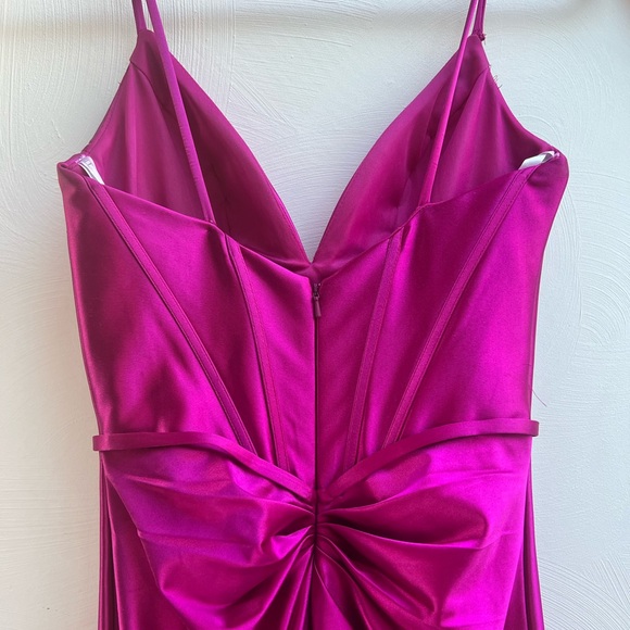 Sherri Hill Pink Satin Prom Dress, Size 2, no flaws - Picture 6 of 7